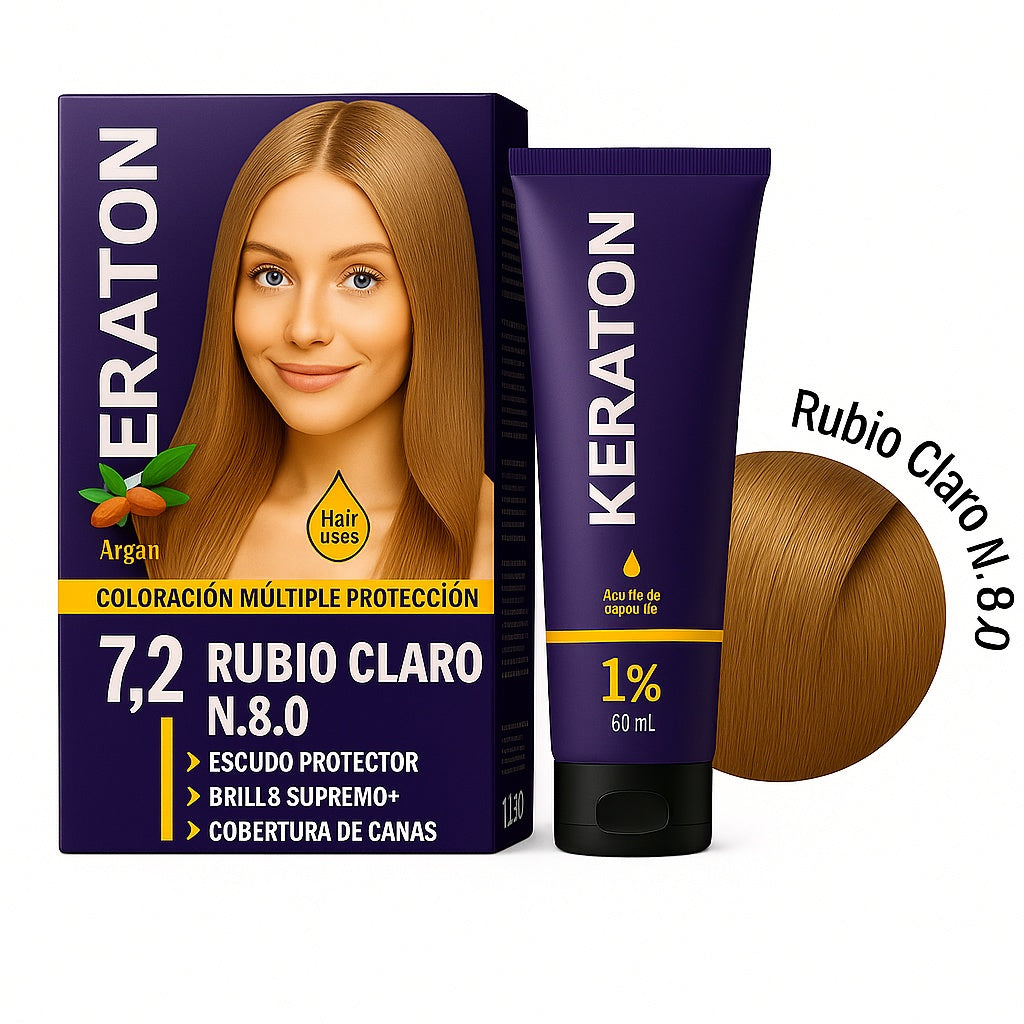 Tinte Keraton Rubio Claro N.8.0