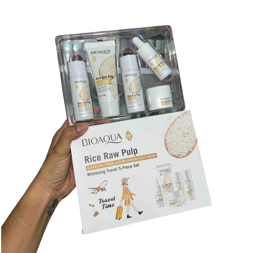 Kit Mini De Cuidado Facial Viajero Extracto De Arroz Bioaqua Bioaqua