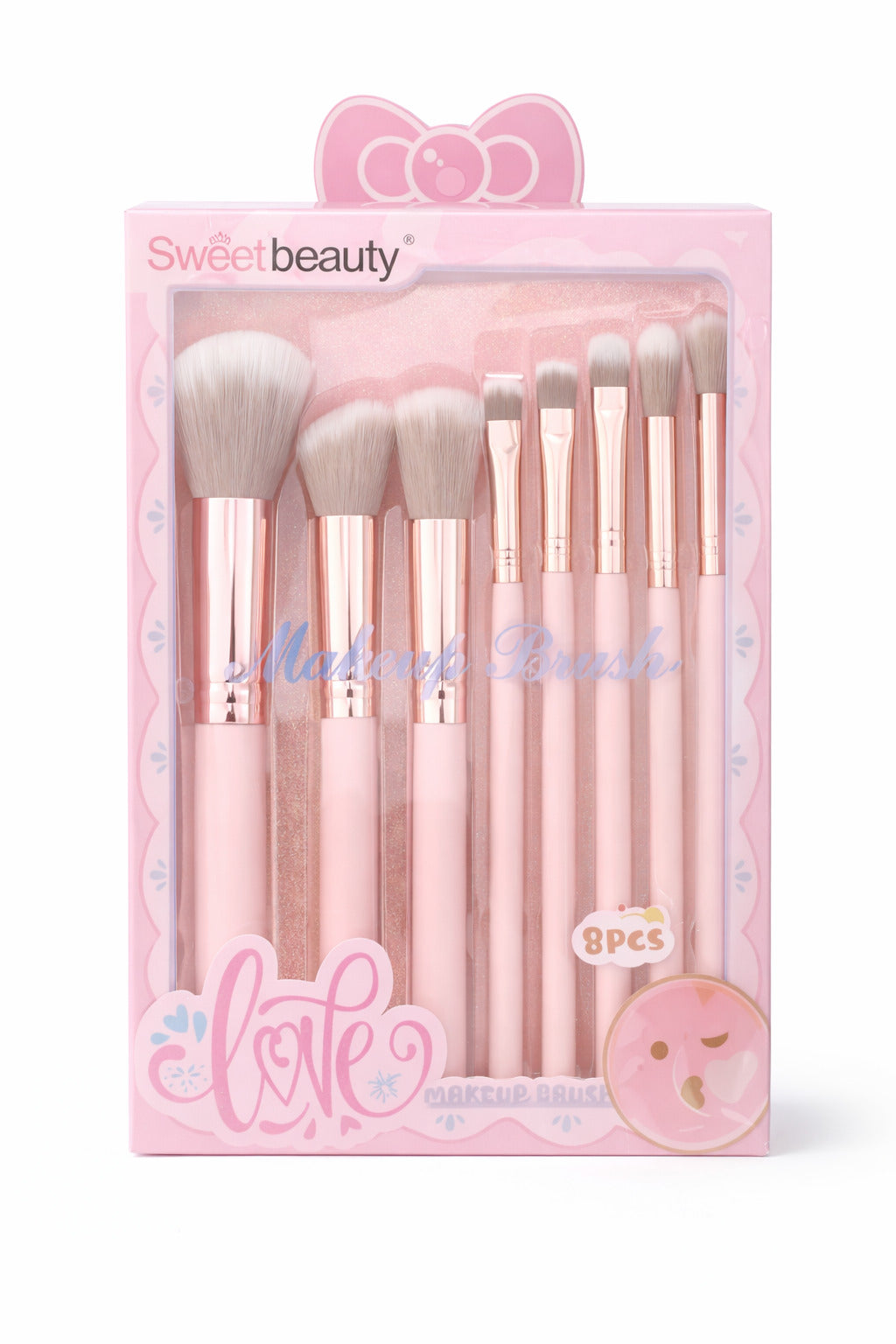 Set de Brochas Sweet Beauty Love (8 piezas)