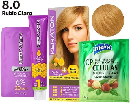 Tinte Keraton Rubio Claro N.8.0