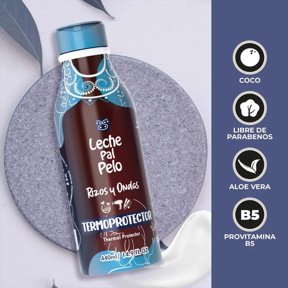 Leche Pal Pelo Rizos y Ondas Termoprotector x 440ml